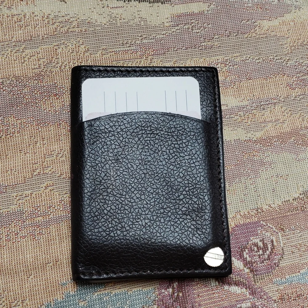 UNISEX Pocket Mates in Dark Brown Pebbled Leather .